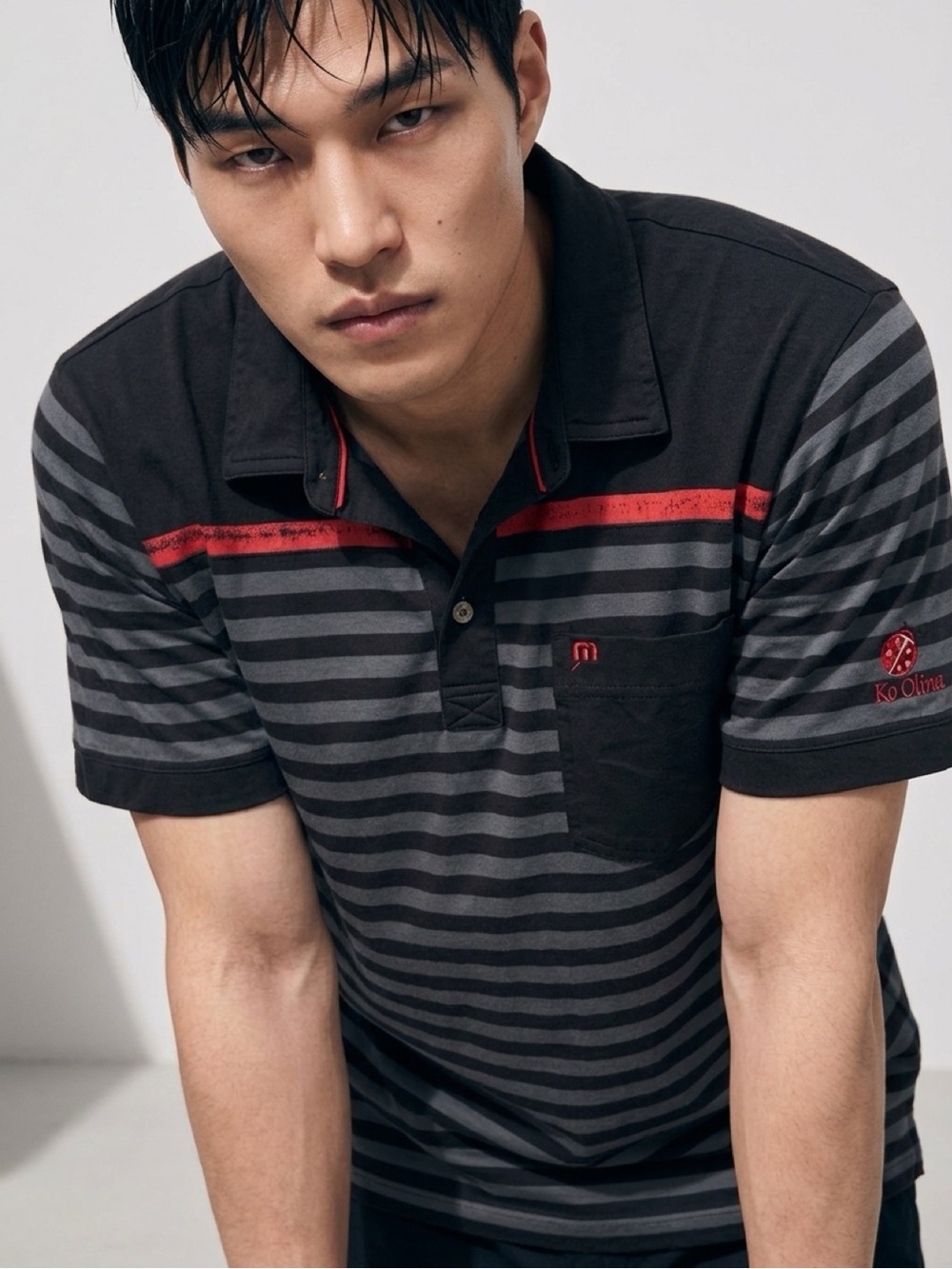 TravisMathew x Ko Olina Golf Club
Striped Polo Shirt Ladybug Embroidered [Lg] - Picture 5 of 16
